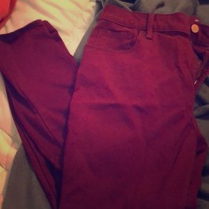 Maroon old navy skinny jeans